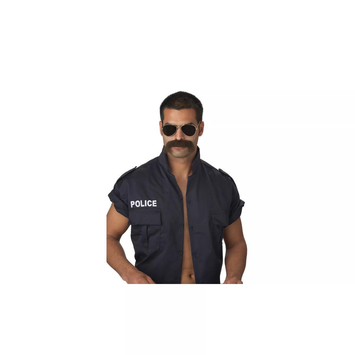 Brown Handlebar Mustache