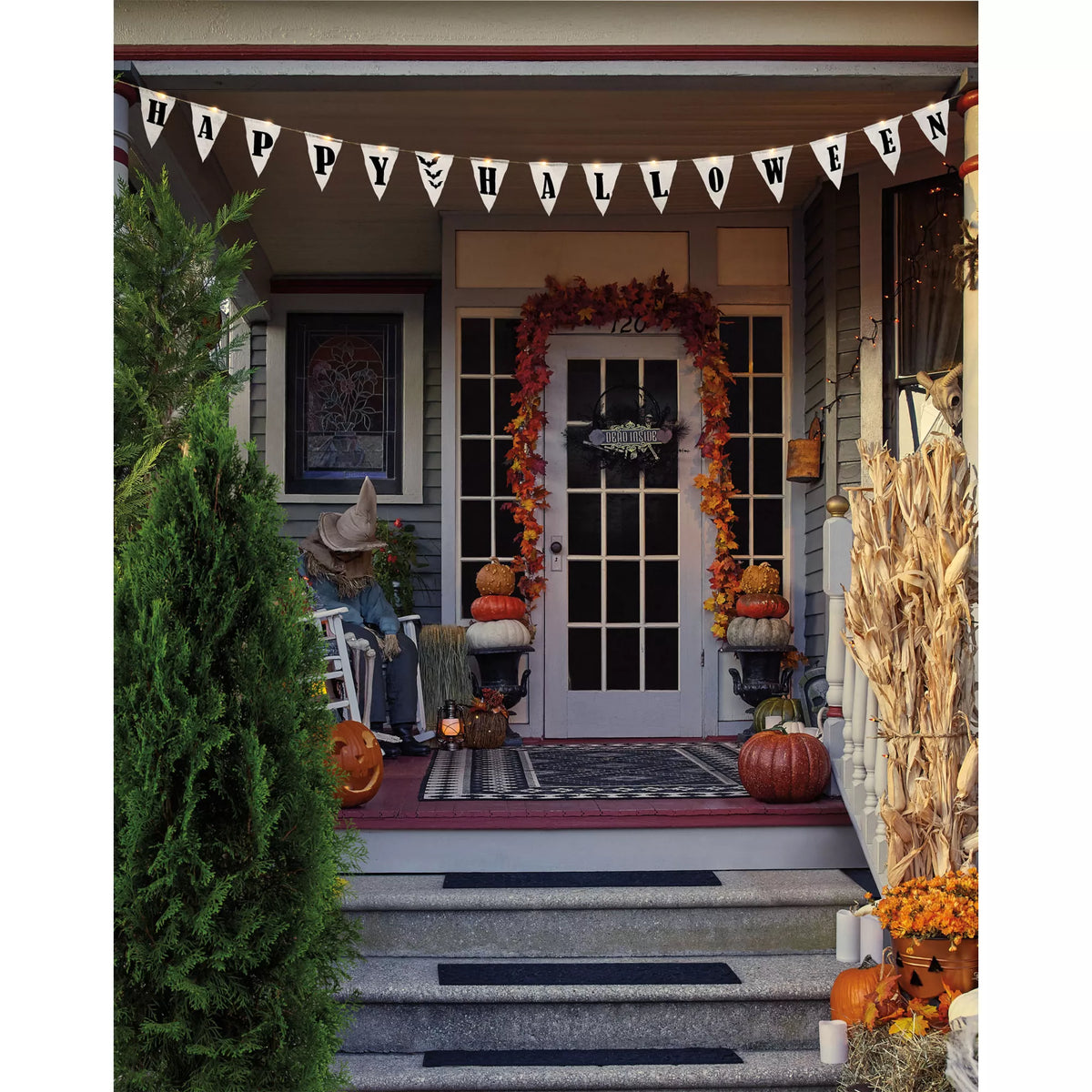 Light-Up Happy Halloween Banner