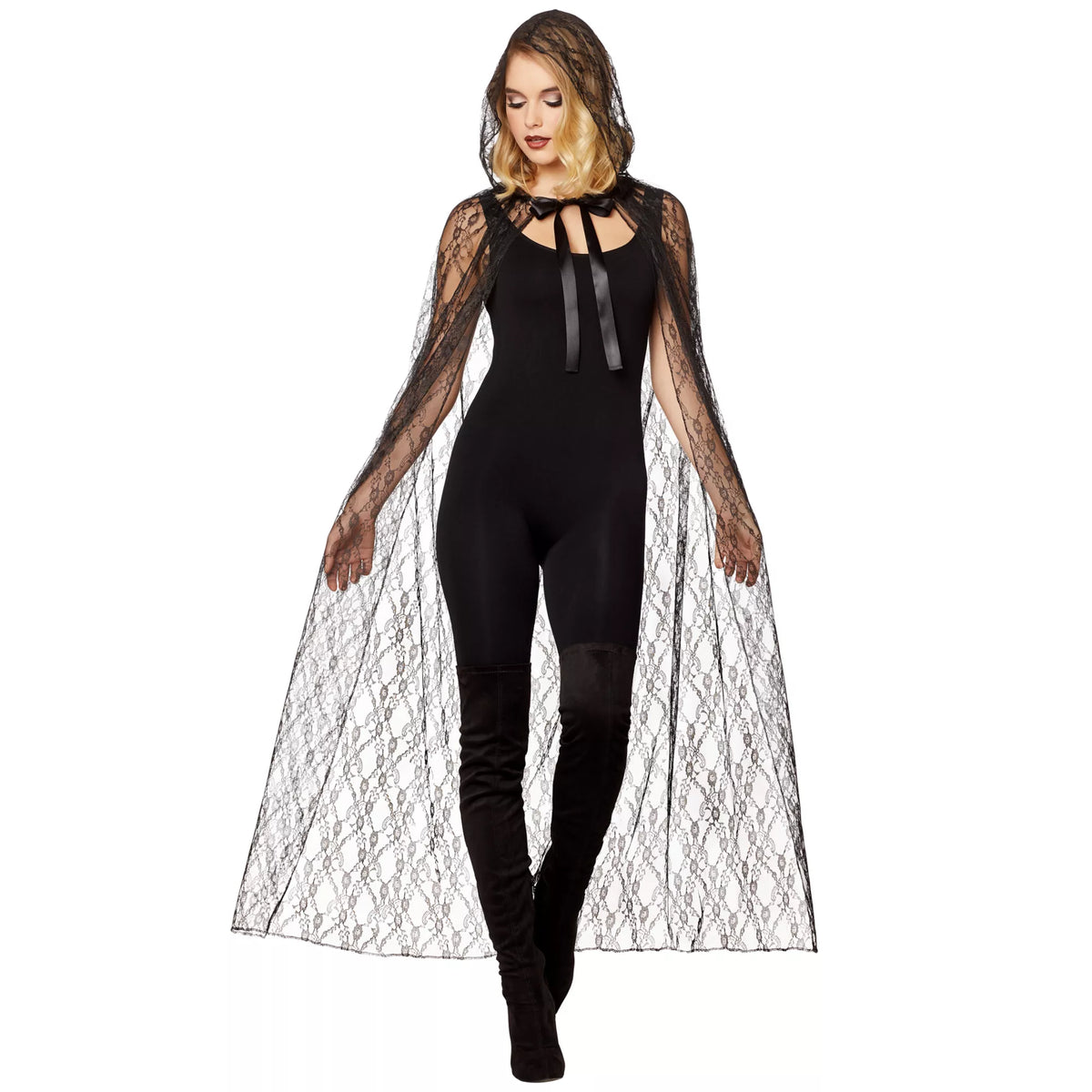Adult Black Lace Cape