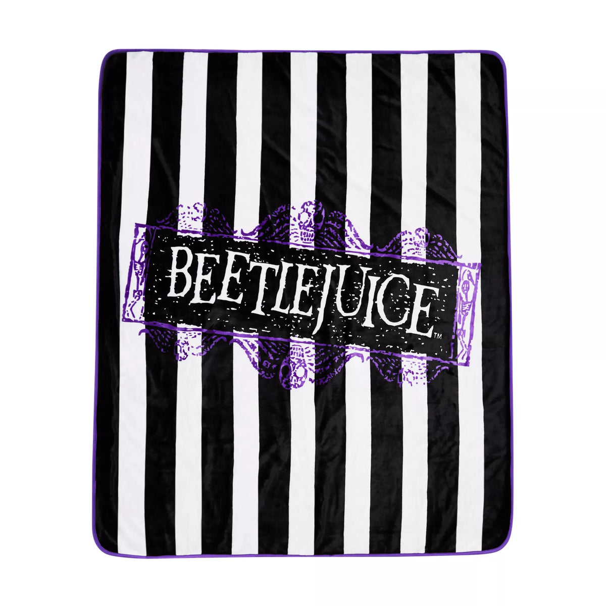 Reversible Beetlejuice Fleece Blanket