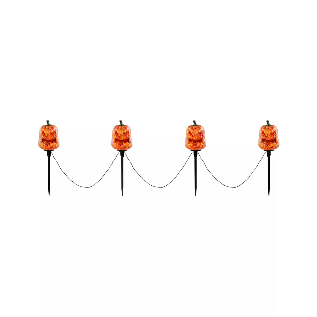 Light-Up LED Spooky Pumpkin Pathway Markers