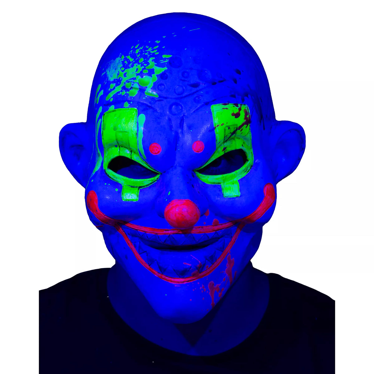 Black Light Neon Clown Full Mask
