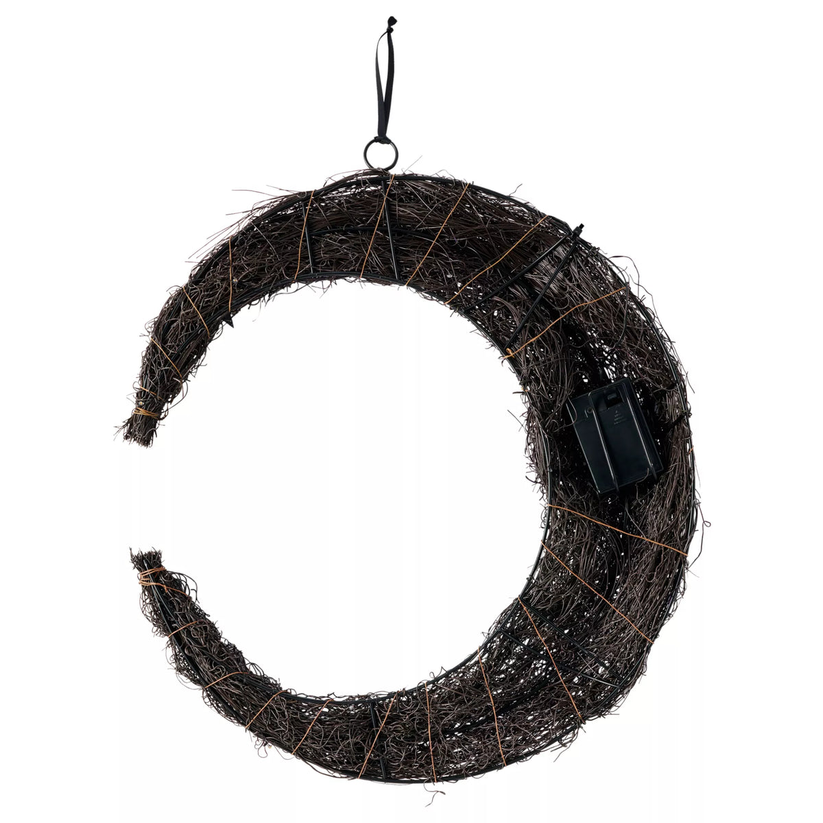 Light-Up Crescent Moon Wreath
