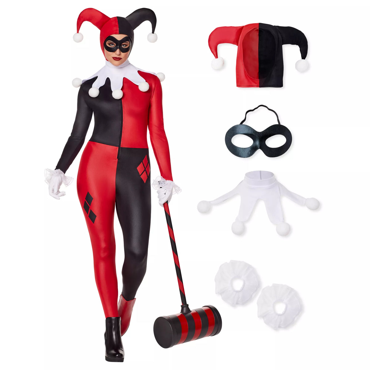 Adult Harley Quinn Catsuit Costume - DC Villains