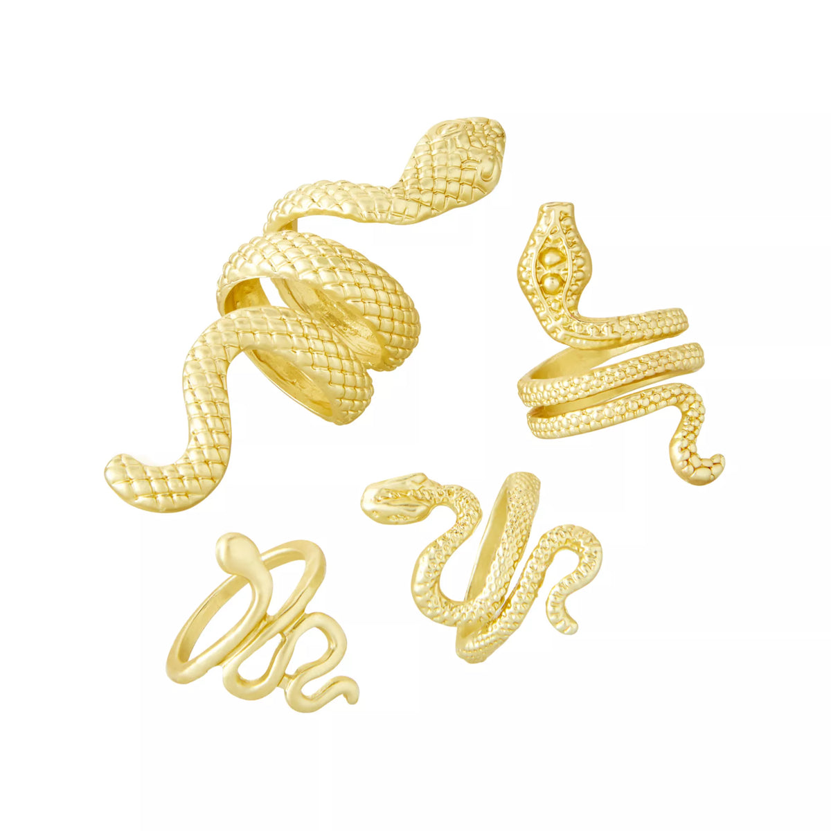 Roman Snake Rings Jewelry Set