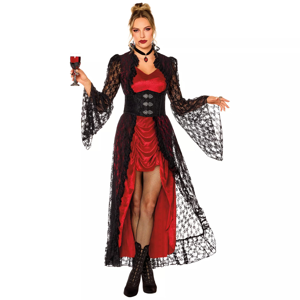 Adult Vampire Lace Dress Costume
