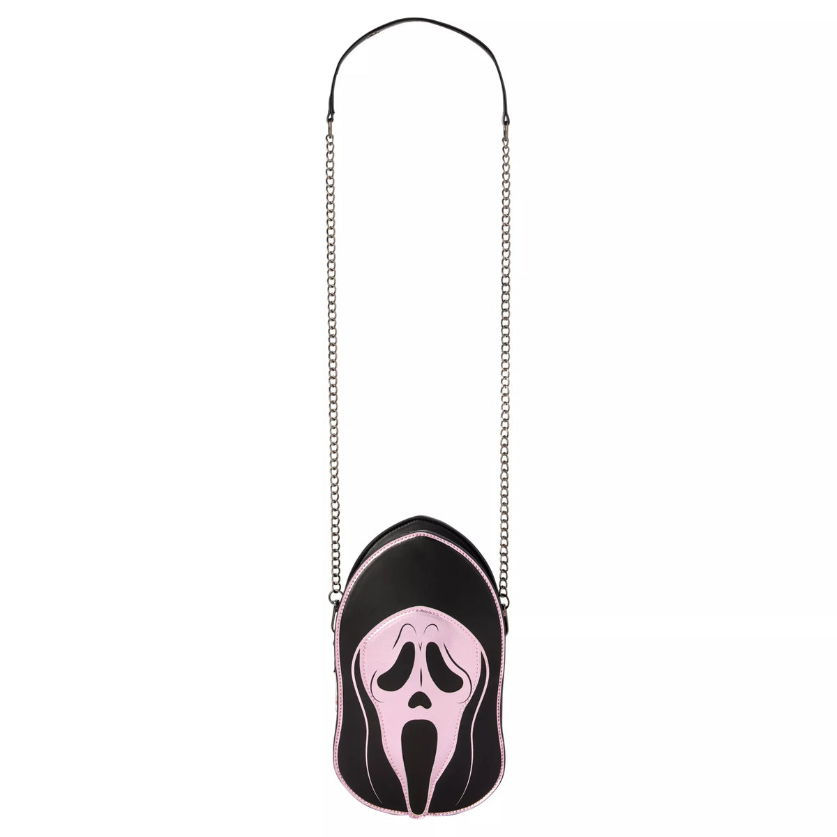 Ghost Face Pink Metallic Crossbody Bag