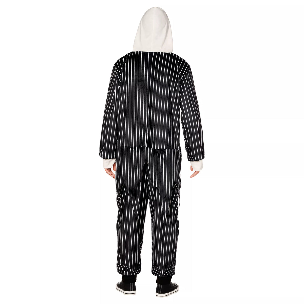 Adult Jack Skellington Hooded Plush Jumpsuit Costume -  The Nightmare Before Christmas