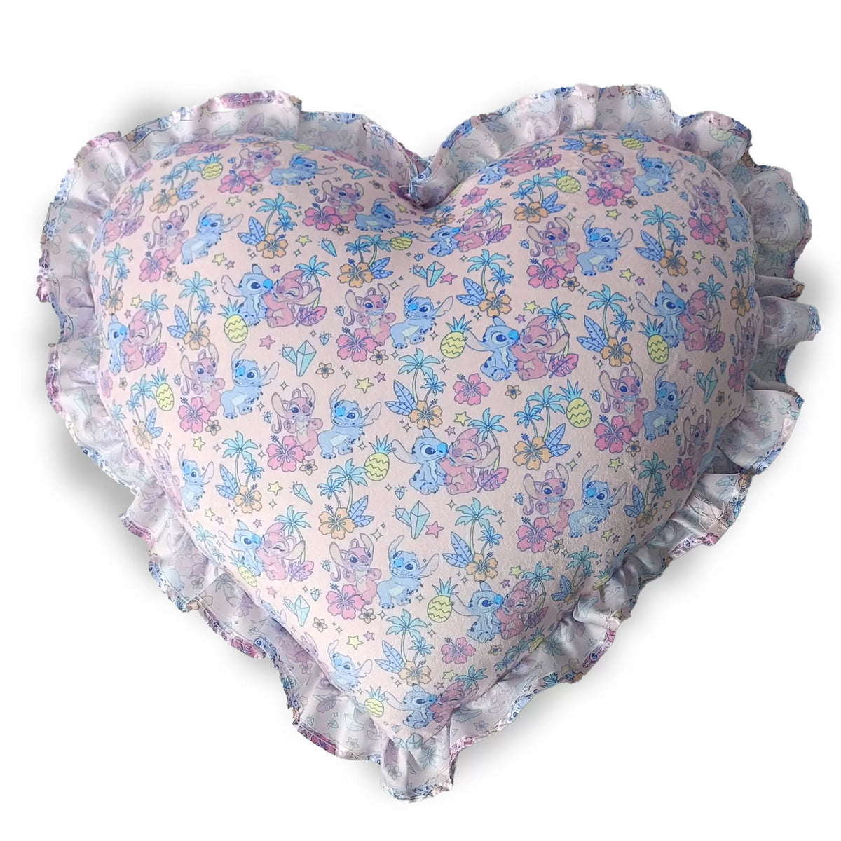 Lilo & Stitch Alien Love Heart Shaped Cloud Pillow