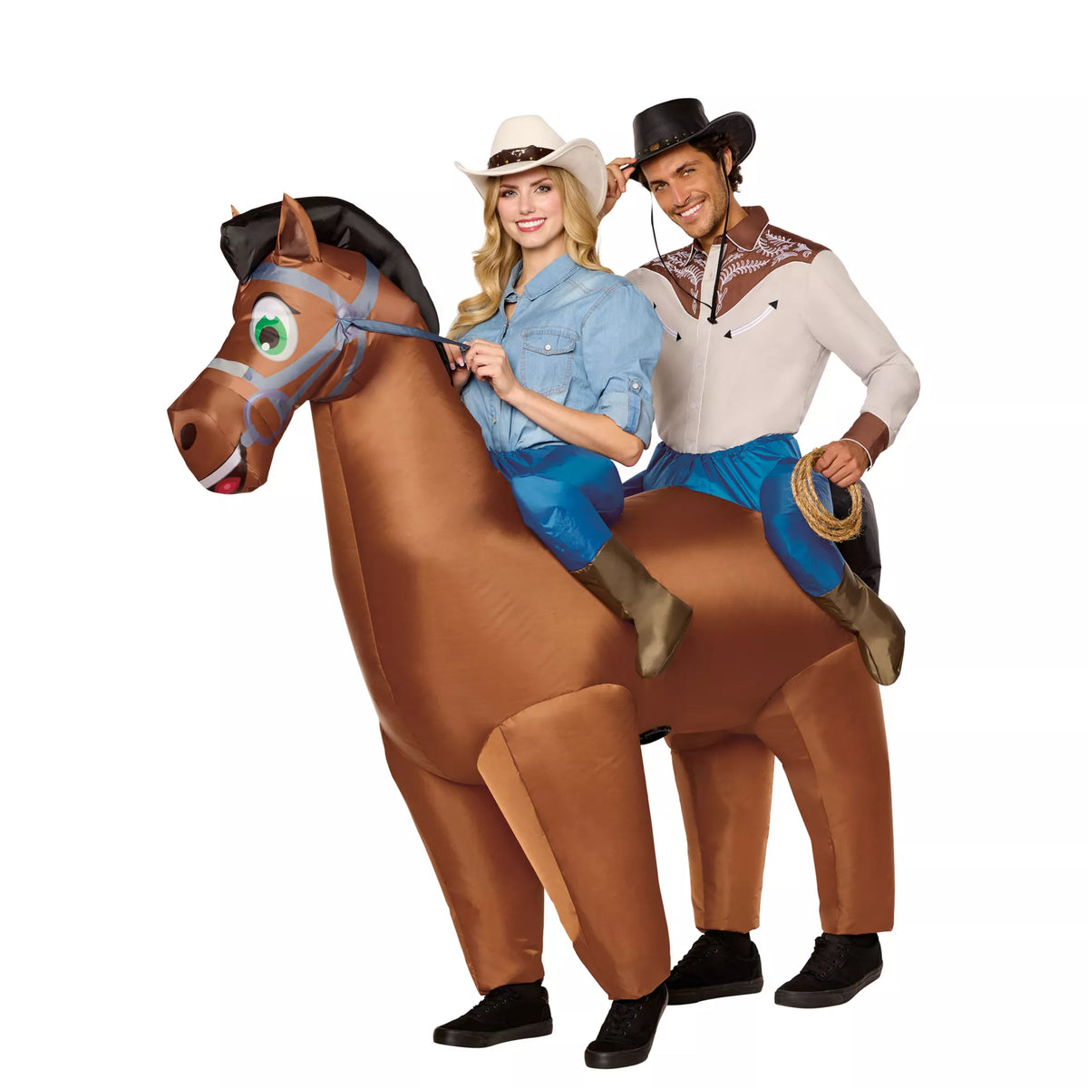 Adult Two-Rider Horse Inflatable Costume