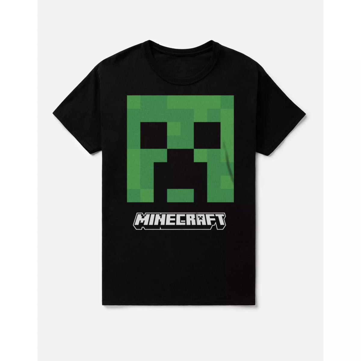Adult Black and Green Creeper T Shirt - Minecraft
